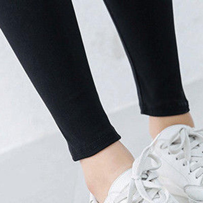 Plus Velvet Women's Pants Black Outer Wear Plus Velvet Thick Winter Slim Stretch Student Pencil Pants Large Size Was Thin and Wild
