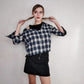 2pcs/set Autumn Plus Size Skirt Suit Female Plaid Shirt + Denim Skirt Two-piece Suit Women Outfits