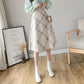 Autumn and Winter New High-waist Woolen Plaid Skirt Women's Mid-length A-line Large Skirt Over-the-knee Umbrella Skirt Autumn