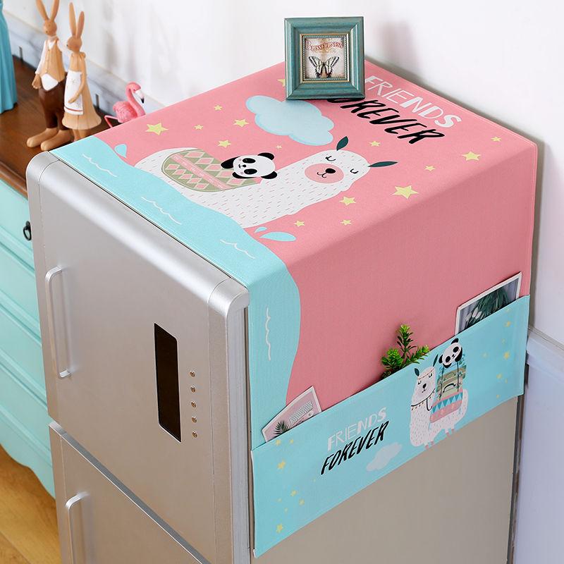 Waterproof Washing Machine Cover with Pocket Refrigerator Top Cover Microwave Oven Dust Proof Cover Household Home Storage