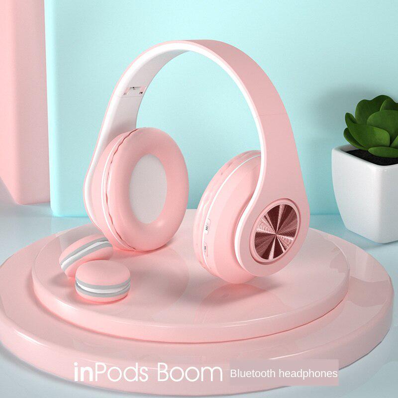 Wilress Headphones Bluetooth 5.0 Gaming Headset Stereo Colorful Light Earphone for Computer with Mic