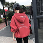 Warm hooded tops autumn and winter sweater cotton women's sweatshirt wild large size long sleeve