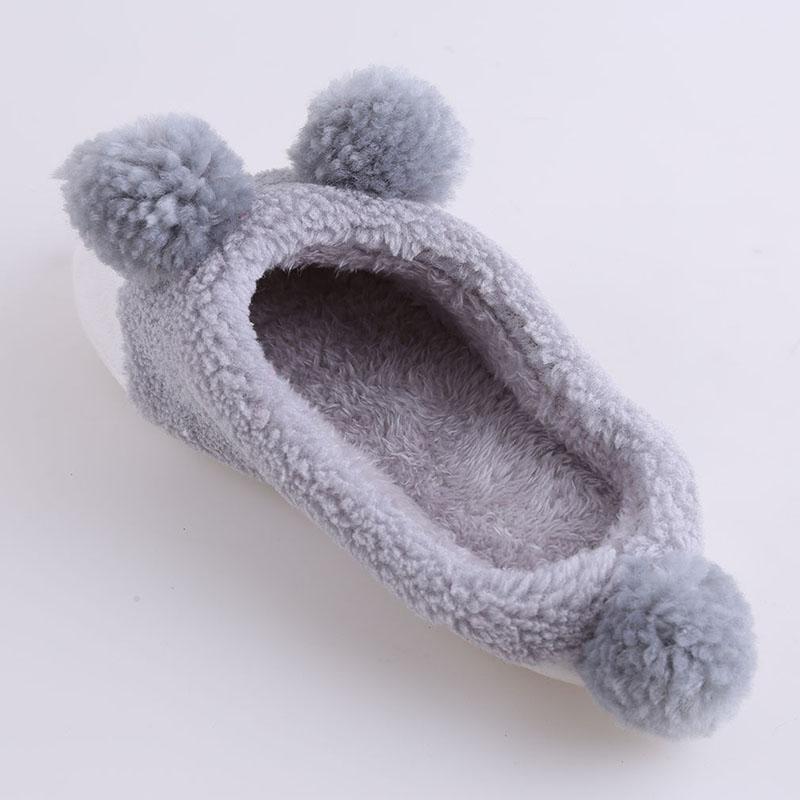 Cute Women Slipper Squinting Small Sheep Winter Fleece Warm Shoes Soft Indoor Slippers Casual Shoes
