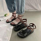 Sandals for Female Students Korean Version Summer Fashion Trend Wild Fairy Style Strappy Platform Platform Flat Shoes