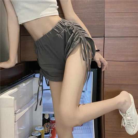 Women's Summer Shorts Show Thin Legs and Long High Waist Pants Street Girl Leisure Sports Large Size Loose Drawstring Shorts Running Shorts for Women