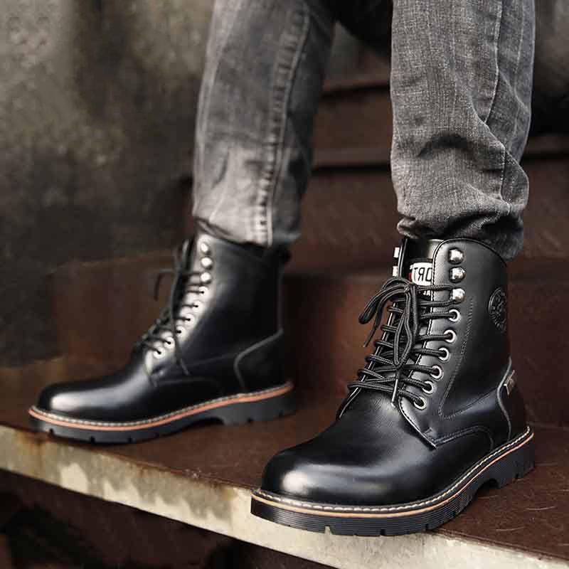 Men's Boots Autumn and Winter Martin Boots Men's Leather Shoes Men's High Top Shoes Military Boots