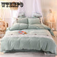 4pcs Bedding Set Fleece Warm Bed Linings Duvet Cover Bed Sheet Pillowcases Cover Set