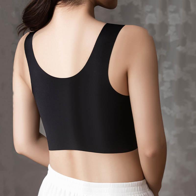 Ladies Large Size Lace Seamless One-piece Fixed Cup Sexy No Steel Ring Beautiful Back Gather Breathable Sleep Comfort Bra