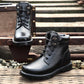 Leather Boots Men Martin Boots Men's Warm Military Boots Velvet Cotton Boots Army Boots Snow Boots