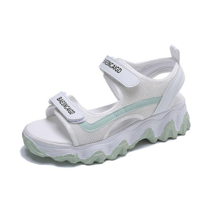 Summer Thick-soled Sports Sandals for Female Students Flat-bottomed All-match Sandals