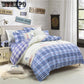 Plaid Duvet Cover Set Bedding Quilt Cover Pillowcases Set