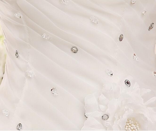 A Line Lace Flower Straps Appliques Nice Gowns Wedding Dress