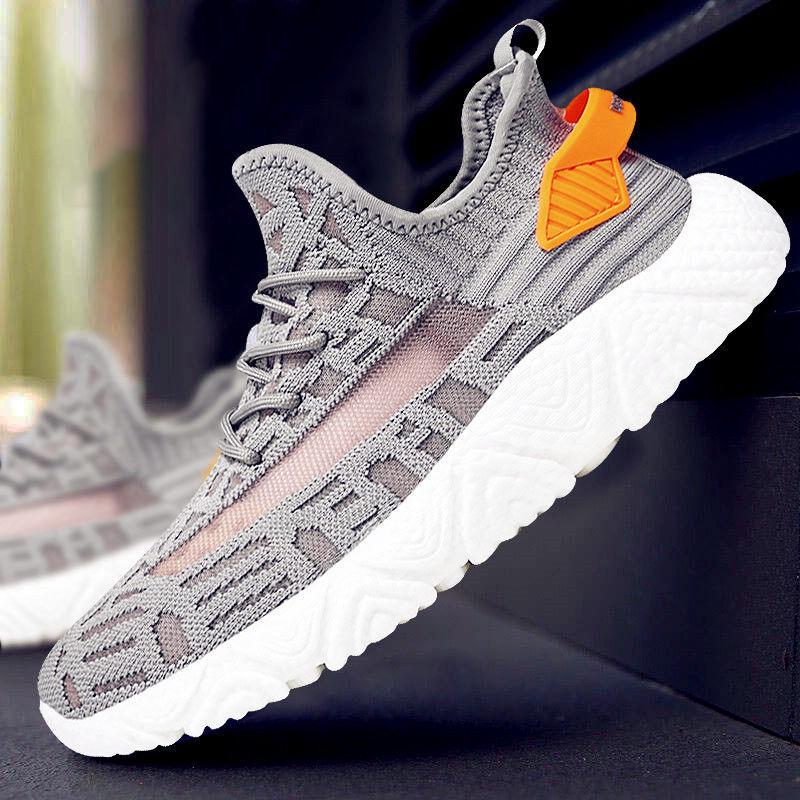 Comfortable Casual Shoes Men Breathable Walking Shoes Lightweight Sneakers Black Footwear Men Lace Up Running Shoes Men