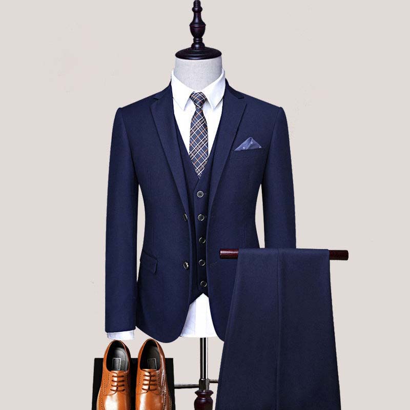 Suit Jacket Suit Trousers Two-piece Men's Suit Professional Fit Banquet Dress