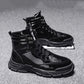 Autumn Trend Martin Boots Men's Shiny Motorcycle Boots All-match British Trendy Shoes