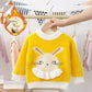 Children's Sweater, Mink Velvet, Foreign Style Baby Round Neck Pullover Bottoming Shirt, Girl's Baby Plus Velvet Sweater, Autumn and Winter Clothing