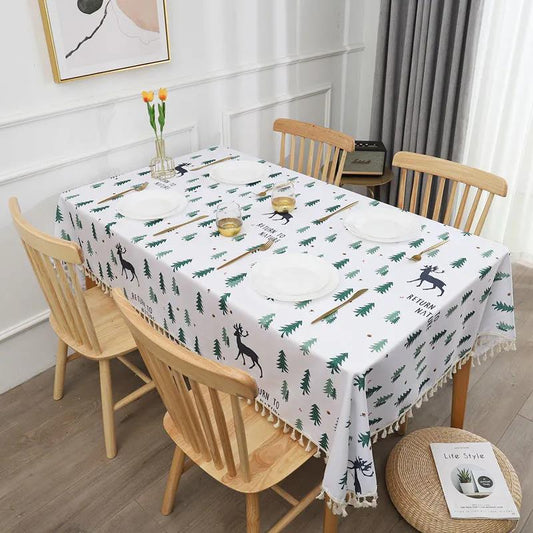 Household Plaid Tablecloth Pastoral Style Rectangular Tablecloth Round Table Cloth