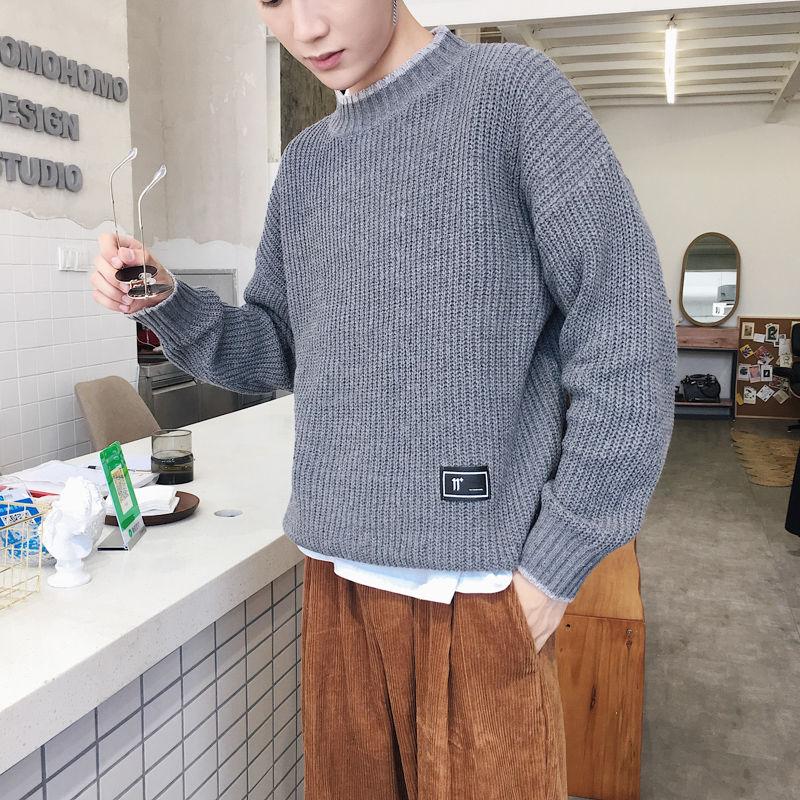 Autumn and Winter All-match Sweater Men's Loose Turtleneck Sweater Student Korean Style Trend Personality Handsome Top