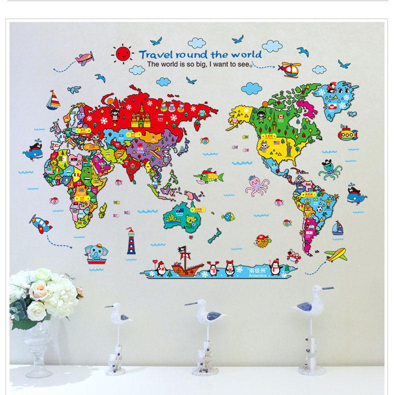 Background decoration self-adhesive cartoon wall sticker cute children room decoration wallpaper