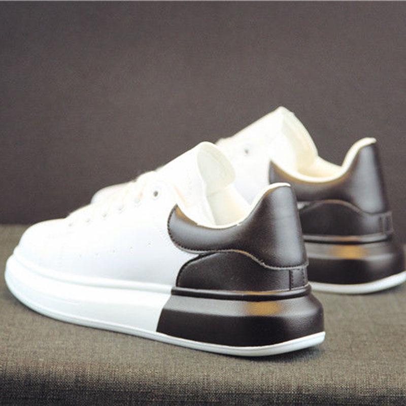 Women Sneakers Pu Leather Shoes Thick Bottom Spring Summer Couple Comfort Vulcanized Platform Shoes  Casual  Sneakers for Men Women