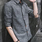 Spring and Autumn Men's Long-sleeved Shirts Korean Version Trend Men's Clothing Solid Color Cotton Casual Shirts Men's Youth Clothes