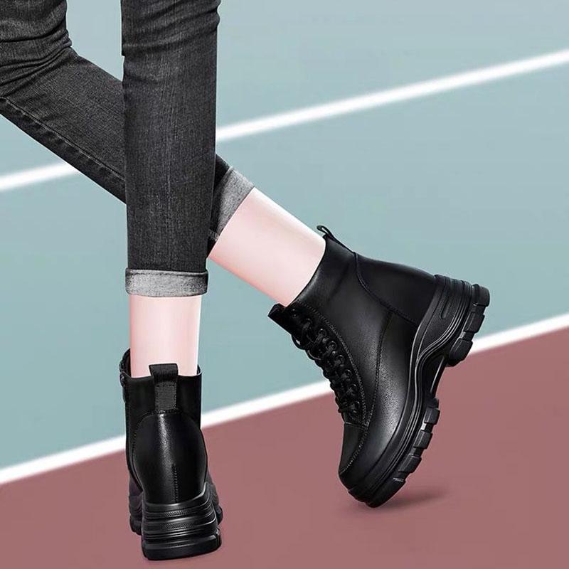 Women Winter Snow Boots  High-top Shoes Casual Woman Waterproof Warm Leather Ankle Boots Female High Quality Plush Inner Martin Boots