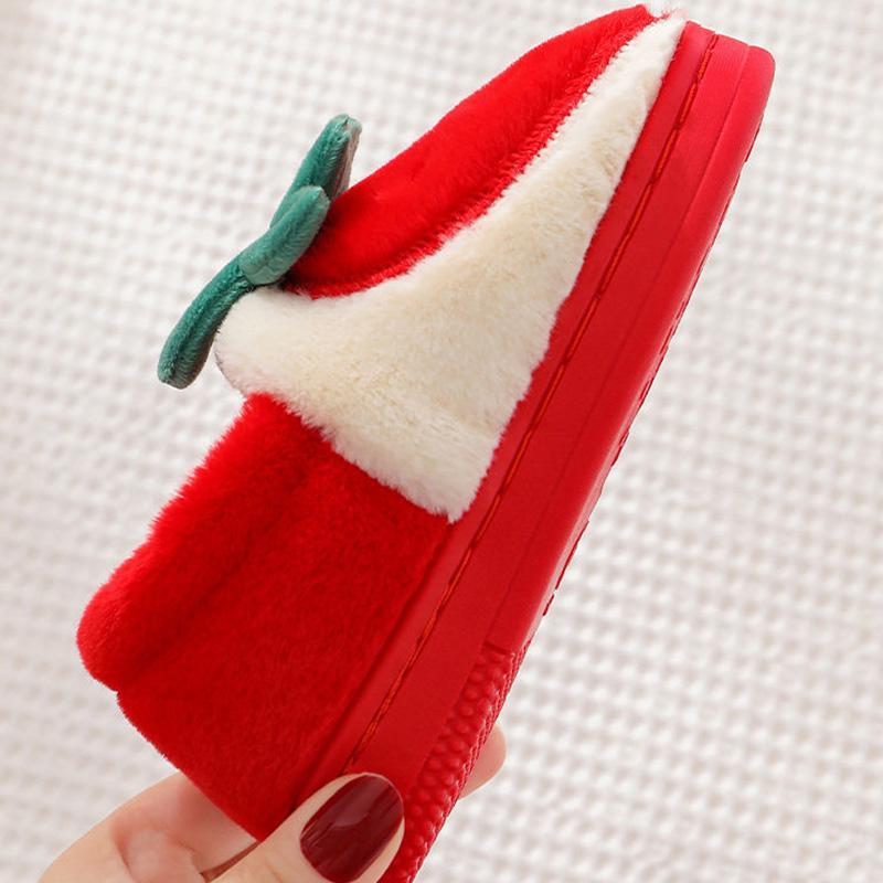Baby Girls Cotton Slippers Winter Children's Fur Slippers Boys Home Indoor Shoes Non-Slip Kids Slippers