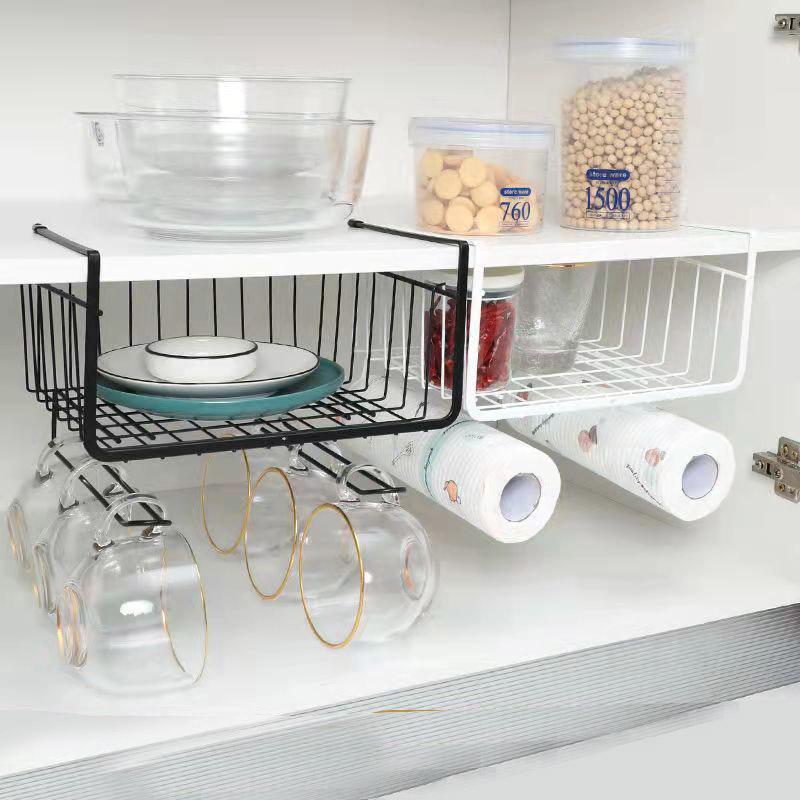 Joliannss Kitchen Storage Bin Under Shelf Wire Rack Cabinet Baskets Organizer Holder Stand