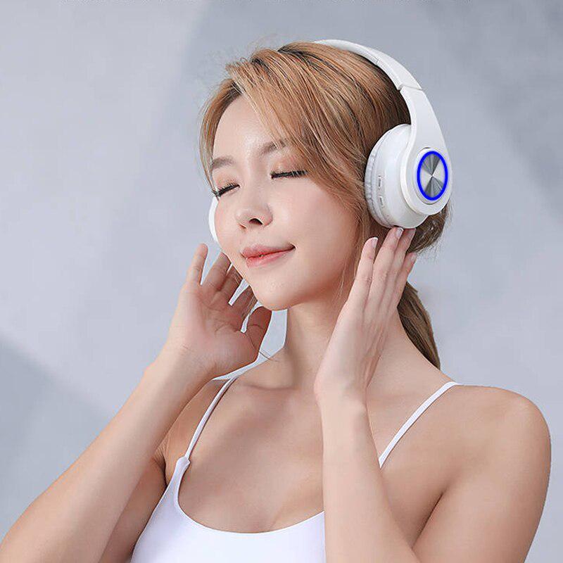 Wilress Headphones Bluetooth 5.0 Gaming Headset Stereo Noise Canceling Sports Headphones with Mic