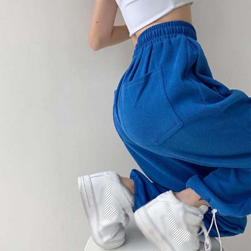 Casual Pants Autumn Women's High Waist Straight Drawstring Feet Summer Loose and Thin Sports Sweatpants Tide