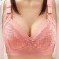 Women's Full Cup Thin Section Big Breasts Show Small No Steel Ring To Receive Auxiliary Breasts Anti-sagging Non-magnetic Large Size Bra