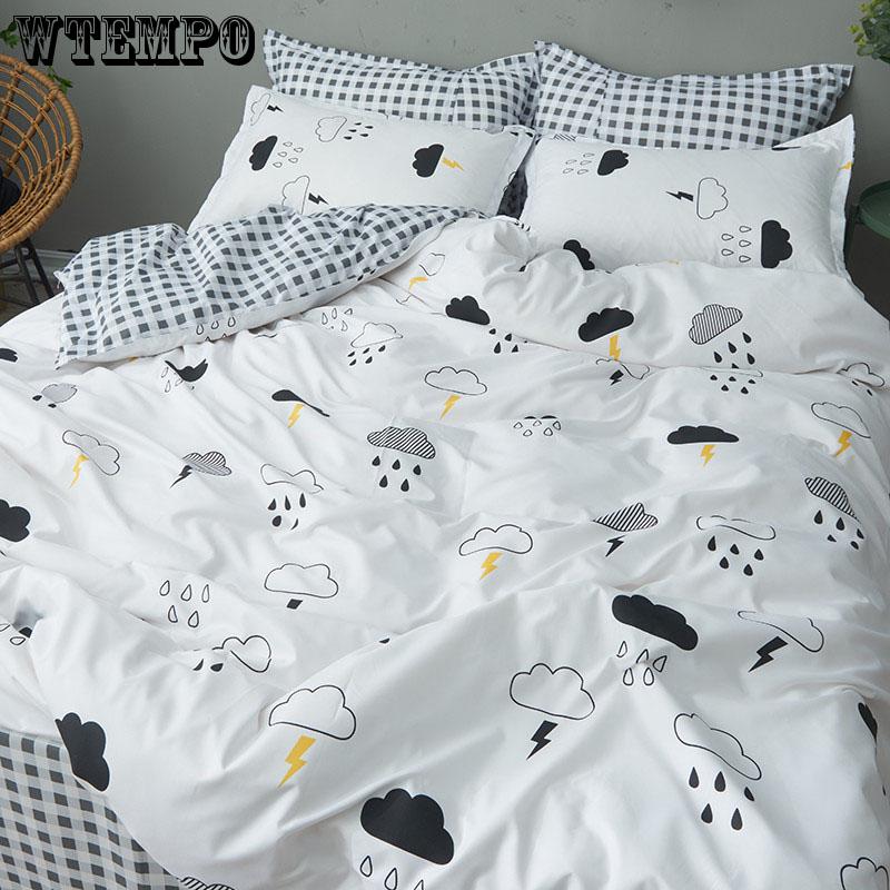 Bedding Set Cute Mood Symbol Duvet Cover Set Bed Sheet Pillowcase Bedclothes Home Textiles