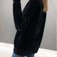 Half Turtleneck Solid Color Long Sleeve Pullover Sweater Mink Cashmere Sweater Thicken
