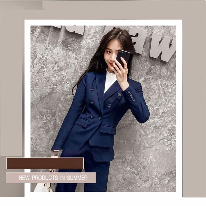 Spring and Autumn Suit Two-piece Suit Temperament Business Wear Fashion Casual Work Wear Formal Jacket Women