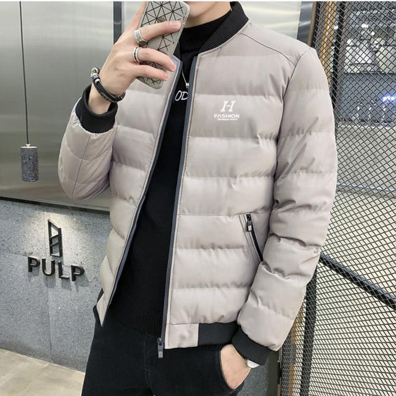 Autumn and Winter Padded Coat Men's Winter Coat Trend Down Down Padded Jacket Baseball Collar Cotton Coat