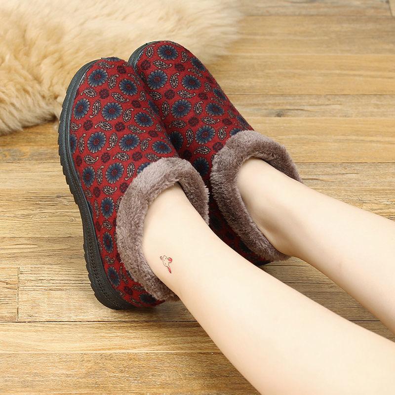 Winter Plus Velvet Women's Cotton Shoes Thickened Warmth and Comfortable Waterproof Non-slip Cotton Boots