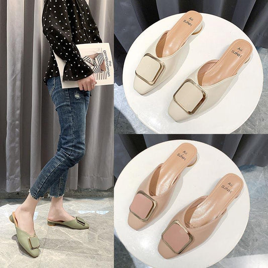 35-39 Summer Women All-match Shiny Slippers Outdoor Diamond High Heels Bohemian Beach Wear-resistant Non-slip Office Lady White Sandals