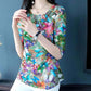 Spring and Autumn Mother Long-sleeved T-shirt Women's Floral Loose Top Bottoming Shirt Women