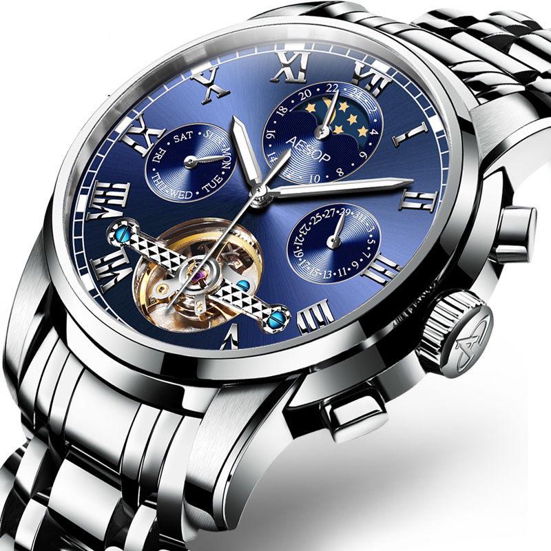 Men's Watches Business Machinery Automatic Clock Luxury Tourbillon Watch Men Military Sport