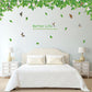 Super green leaf porch bedside house TV background decoration removable splicing wall stickers
