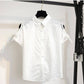 Short Set Summer Women Off-shoulder Short Sleeve Striped Shirt Loose Shorts Two-piece Suit