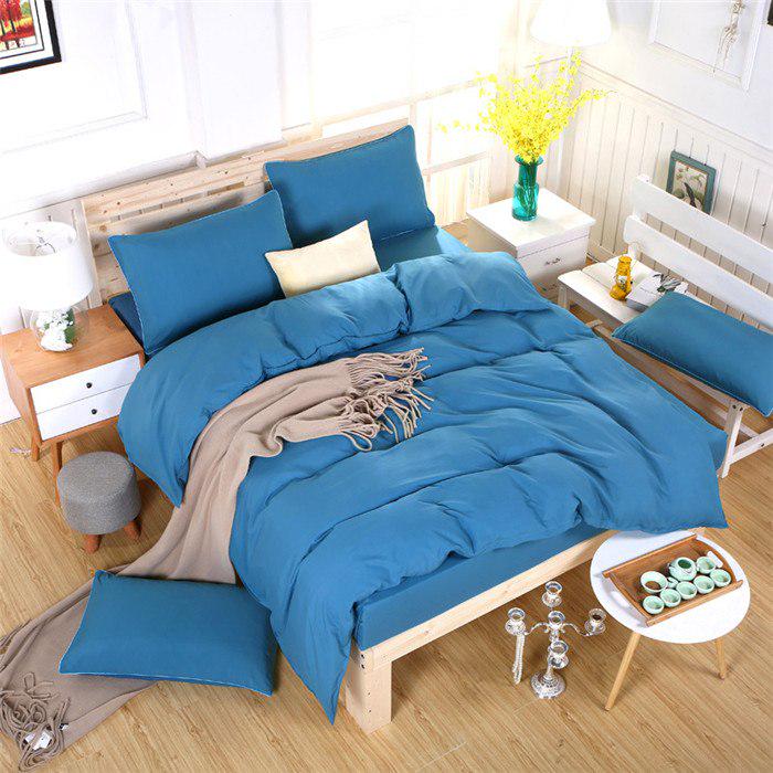 Luxury Solid Color Bed Linens Set Red Microfiber Bed Set Bedclothes Comforter