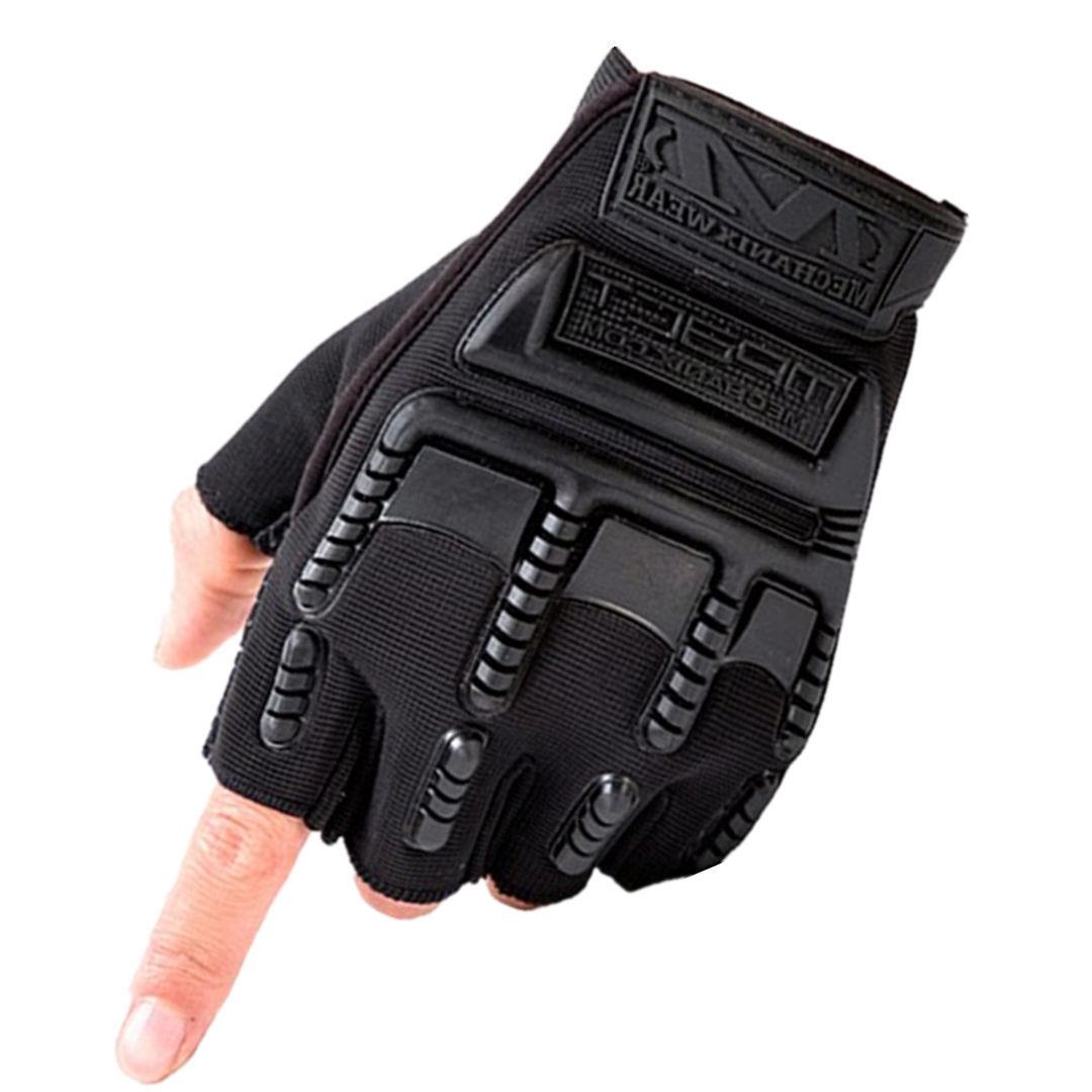Men's Half-finger Gloves Cycling Sports Fitness Outdoor Training Tactics Army Fan Driving Fingerless Half-Leather Gloves