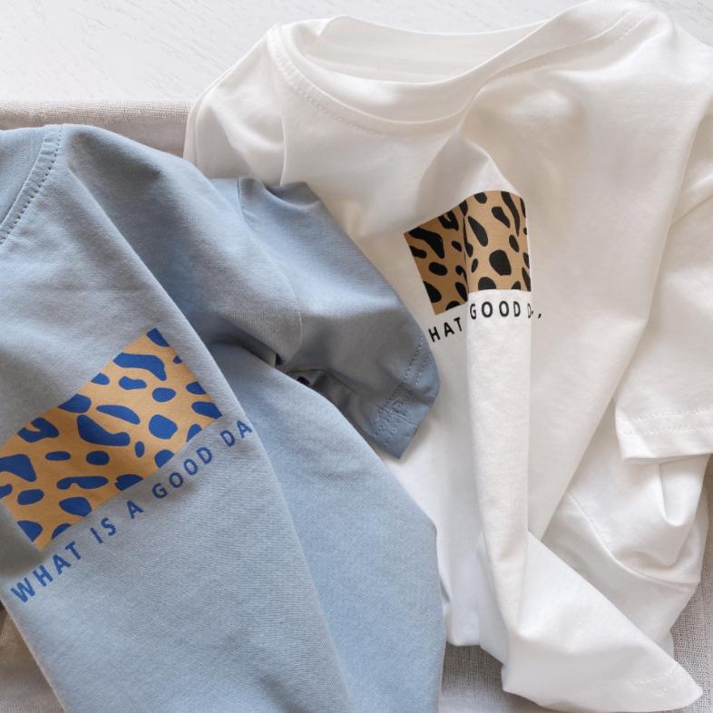Summer Kids Cute Printing T Shirts Short Sleeve Tops Korean Style O-neck Loose T Shirts For Children Girls
