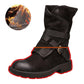 Suede Calfskin Martin Boots Women British Style Autumn Winterplus Plush  Leather Mid-Calf Boots