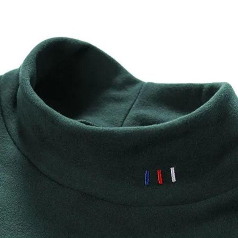 Double-sided Velvet Men's High-neck Long-sleeved T-shirt Plus Velvet Thermal Underwear Plus Size Bottoming Shirt Top
