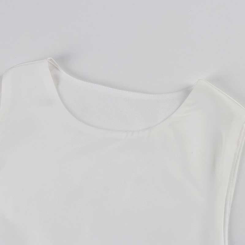 Camisole Women's Inner Hem Stitching Feather Slim Fit Sleeveless Solid Color Cropped Top