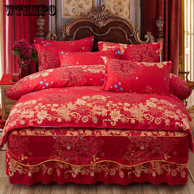 Cotton Single Double Bed Skirt Mattress Cover Petticoat Twin Full Queen Bed Skirts Bedspread