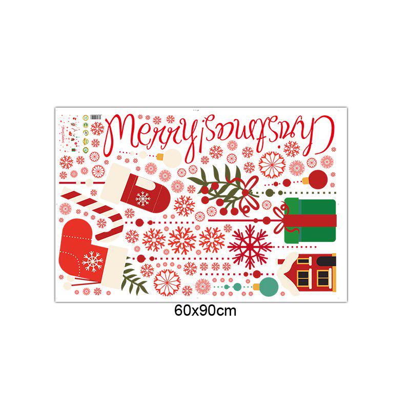 [Wall sticker ]Diy Christmas Gifts Gloves Socks Snowflakes Decoration Wall Stickers Bedroom Living R