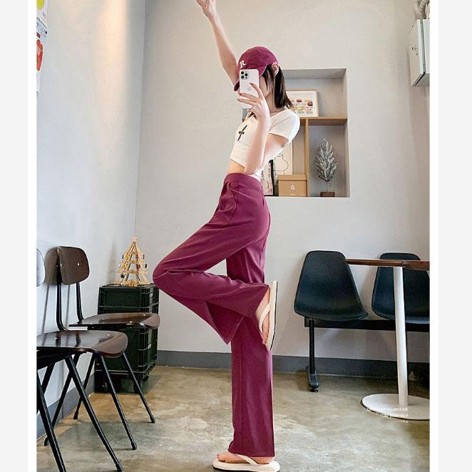 Women Wide Leg Pants Spring and Summer Loose Temperament Casual Women's Pants High Waist Hanging Feeling Suit Pants